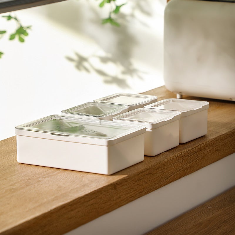 Small Storage Box Transparent Desktop Small Objects Sundries With Lid Storage Box Plastic Card Drawer Organizing Box - Image 3